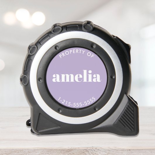 Mètre Ruban Chic Lavande Monogramme violet