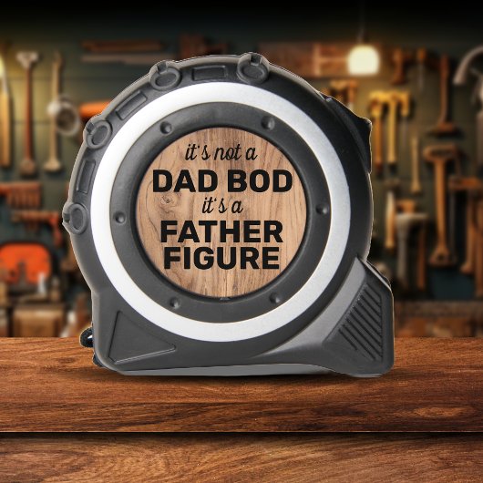 Mètre Ruban Citation amusante Noir moderne à papa