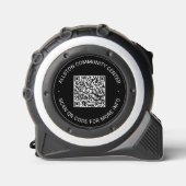 Mètre Ruban Code QR professionnel noir modifier les coordonnée (Recto)