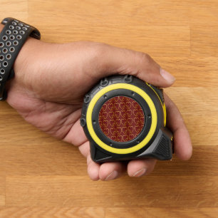 Mètre Ruban Coeurs d'or sur marron