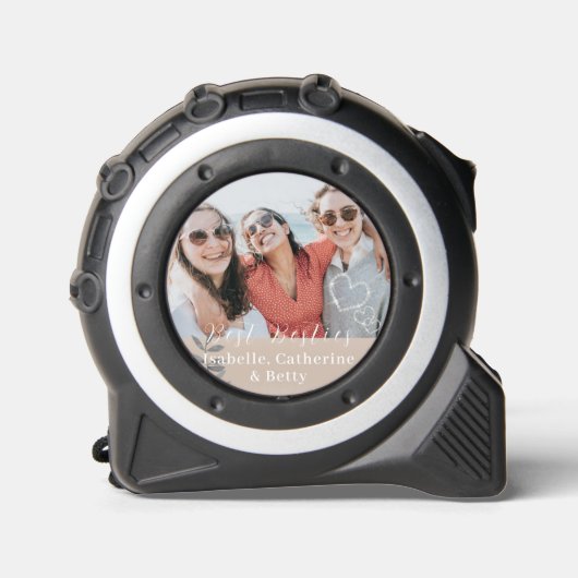 Mètre Ruban Coeurs rayonnants Besties Photo (Recto)