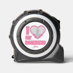 Mètre Ruban Custom I Love My Boyfriend - Ajouter photo et nom