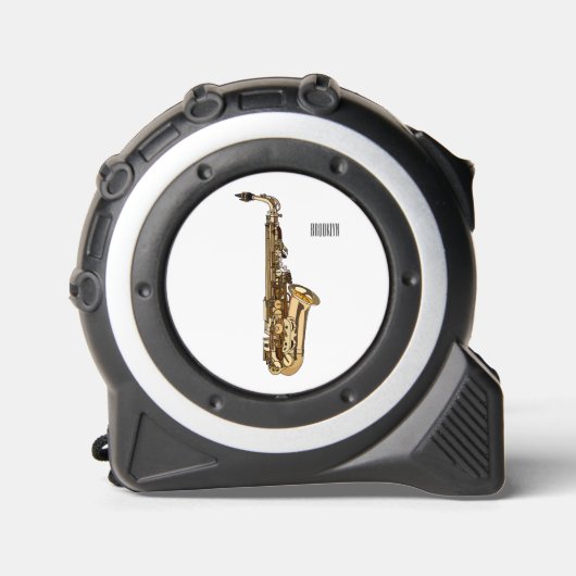 Mètre Ruban dessin animé saxophone (Recto)