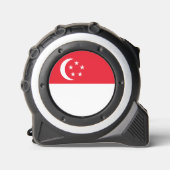 Mètre Ruban Drapeau de Singapour (Recto)
