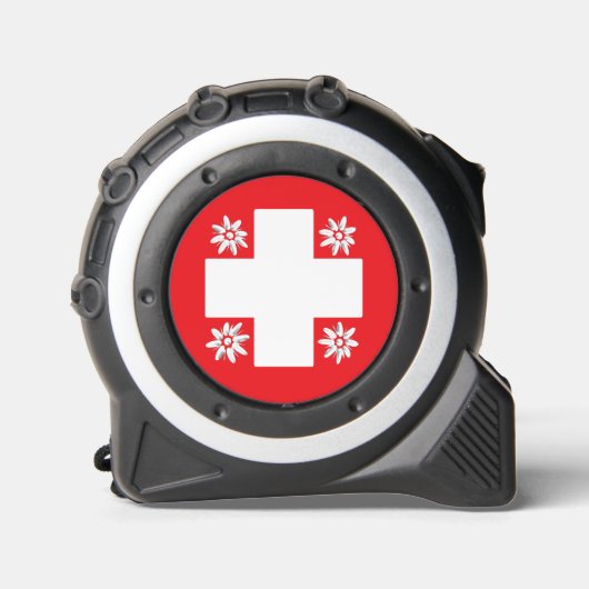 Mètre Ruban Drapeau suisse et edelweiss (Recto)