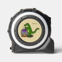 Drôle alligator vert cuisine dessin animé