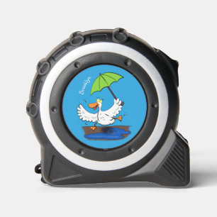 Mètre Ruban Drôle canard avec parapluie dessin animé