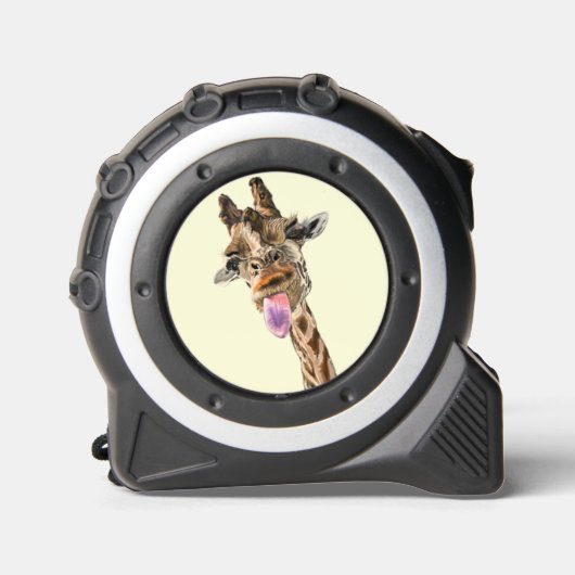 Mètre Ruban Drôle mesure de bande avec Giraffe joueuse (Recto)