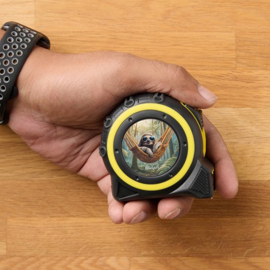 Mètre Ruban Drôle paresse avec lunettes de soleil dans un hama (Maison)