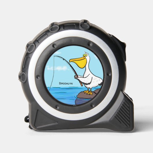 Mètre Ruban Drôle pélican de pêche (Recto)