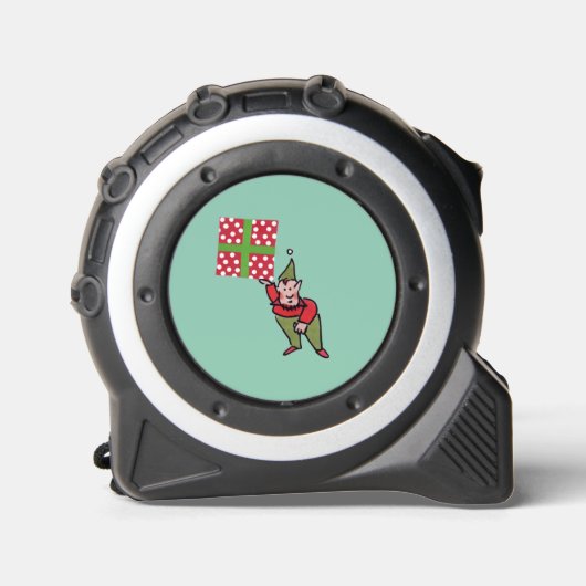 Mètre Ruban Elf avec Polka Dot Cadeau mesure ruban vert (Recto)