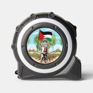 Mètre Ruban Enfant avec Keffiyeh Palestine Drapeau et olivier