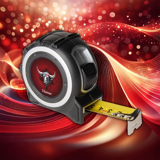 Mètre Ruban Fierté et force, un taureau américain