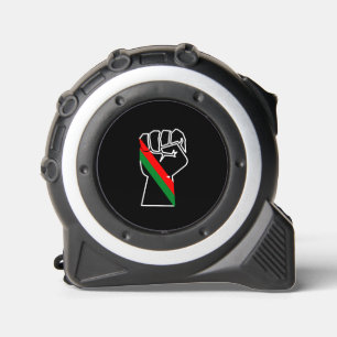 Mètre Ruban fierté noire drapeau rouge vert poing panafricain