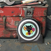 Mètre Ruban Fleurs de Portrait Jaguar Noir