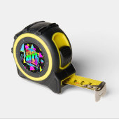 MÈTRE RUBAN FORME DE BANDE CASSETTE RETRO 80S (Angle)