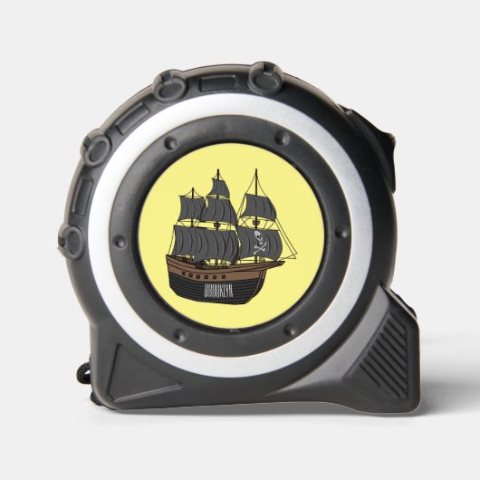 Mètre Ruban Illustration de bateau pirate (Recto)