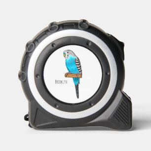 Mètre Ruban Illustration de l'oiseau bleu budgerigar