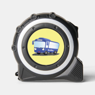 Mètre Ruban Illustration d'un bus moderne bleu mignon