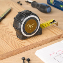 Initiales personnalisées brun élégant monogramme m