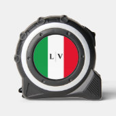 Mètre Ruban Italie Drapeau italien Rouge Blanc Vert Nom Initia (Recto)