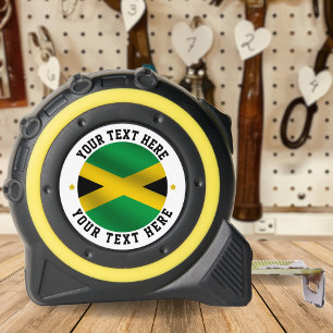 Mètre Ruban Jamaïcain Round Text Drapeau jamaïcain