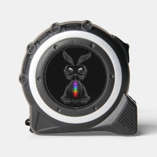 Mètre Ruban Joli lapin noir avec Soul arc-en-ciel Chakra