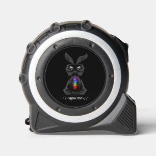 Mètre Ruban Joli lapin noir avec Soul arc-en-ciel Chakra