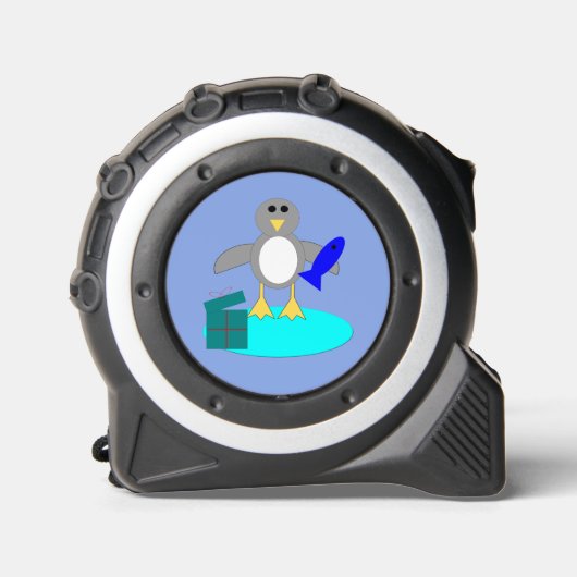 Mètre Ruban Joyeux manchot de pêche de Noël (Recto)