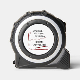Mètre Ruban Leash de voyage Greyhound italien - Porte - clé