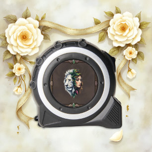 Mètre Ruban Lion blanc et femme
