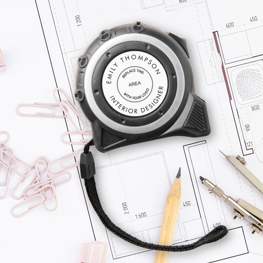 Mètre Ruban Logo de l'entreprise Nom de l'entreprise Concepteu