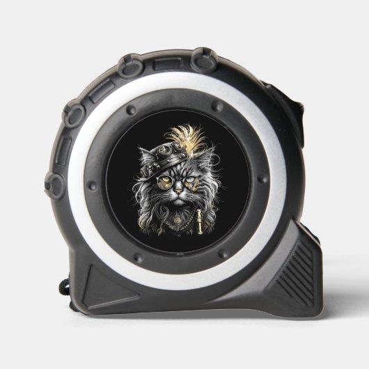 Mètre Ruban Magnifique chat Steampunk (Recto)