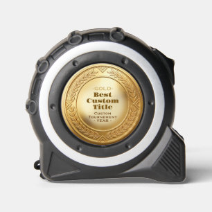 Mètre Ruban Médaille d'argent réaliste 3D personnalisable et m