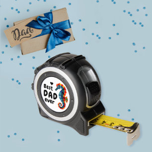Mètre Ruban Meilleur Papa Ever Mignon Hippocampe Coloré Fête d