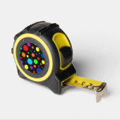 Mètre Ruban Mesure de bande de points arc-en-ciel noirs (Angle)