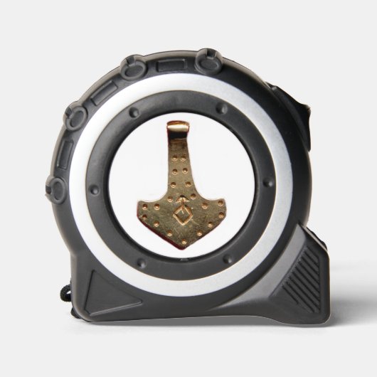 Mètre Ruban Mesure de ruban blanc Gold Thor Hammer (Recto)