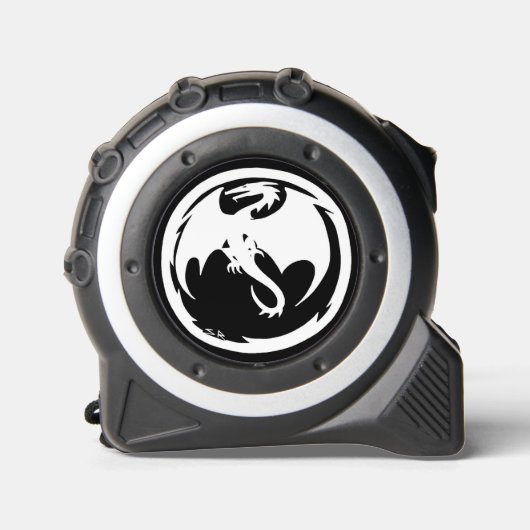 Mètre Ruban Mesure de ruban vert Dragon blanc (Recto)