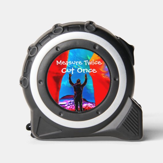 Mètre Ruban Mesurer Deux Coupes Une Fois Personnalisé Handyman (Recto)