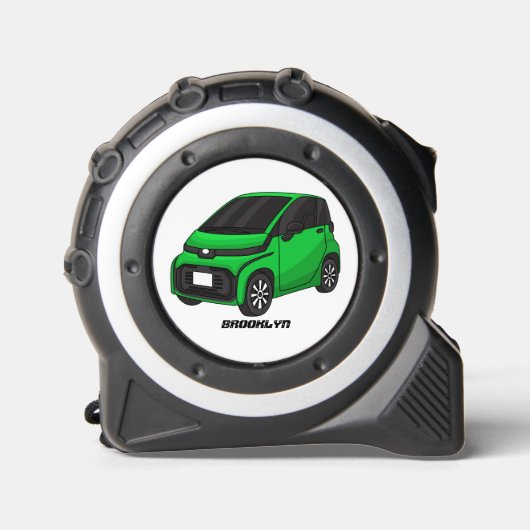 Mètre Ruban Mignonne micro-voiture verte (Recto)