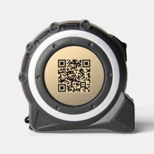 Mètre Ruban Modèle de code QR immédiatement modifiable   Or Fa