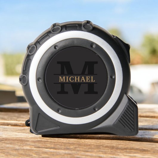 Mètre Ruban Monogramme et nom élégants personnalisés