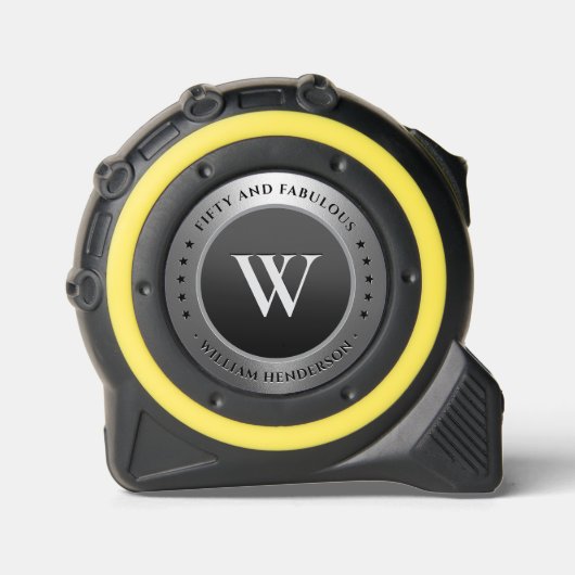 Mètre Ruban Monogramme Première construction élégante en argen (Recto)