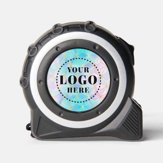 Mètre Ruban Motif géométrique en verre Iridescente avec logo (Recto)