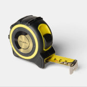 Mètre Ruban Noir & Or Moderne Métallurgique Design géométrique (Angle)