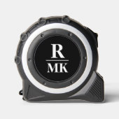 Mètre Ruban Nom abréviation 3-initiales noir (Recto)