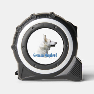 Mètre Ruban Nom du berger allemand blanc - Bouton