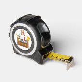 Mètre Ruban Nom du monogramme de la boîte à outils de divertis (Angle)