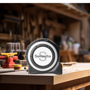 Mètre Ruban Nom du monogramme personnalisé