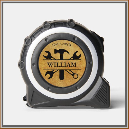 Mètre Ruban Outil de texture en cuir Nom du jeu Date